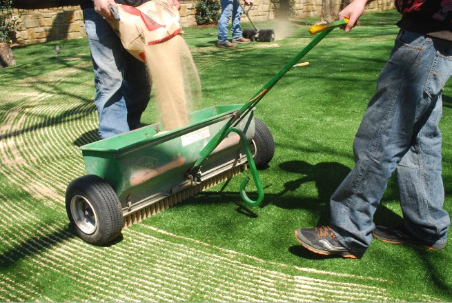 Artificial grass installation - base layer